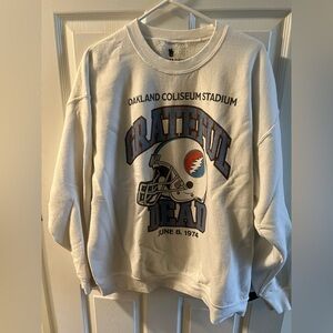 Junk Food Clothing White Grateful Dead Crewneck Sweatshirt